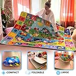 QUOKKA Baby Floor Play Mat – Super Soft Plush Surface ABC Rug for Toddlers & Infants – Extra Thick (0.8cm) Non-Slip Padded Nursery Mat for Crawling & Fun – Foldable Gift Rug - Image 4