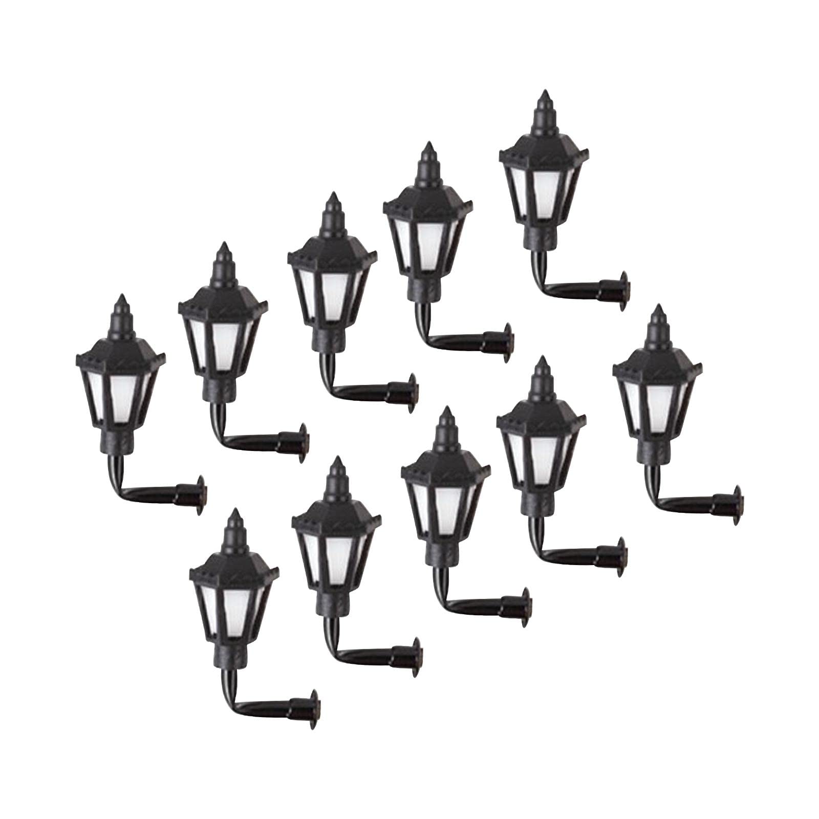 3X 10 Pezzi Modelli di Lampade da Parete Vintage Mobili Lampada Ornamento 1:87 Accessorio Giocattolo Casa delle Bambole Applique da Parete a LED Mini
