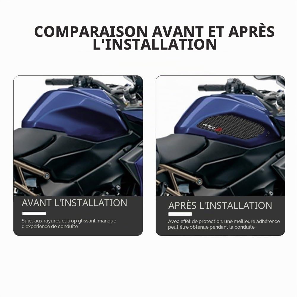 Protège Réservoir Pour Suzuki GSX-S1000GT GSX-S 1000 GT 2022 Accessoires Moto Autocollants Réservoir Carburant Latéraux Antidérapants Autocollant En Caoutchouc