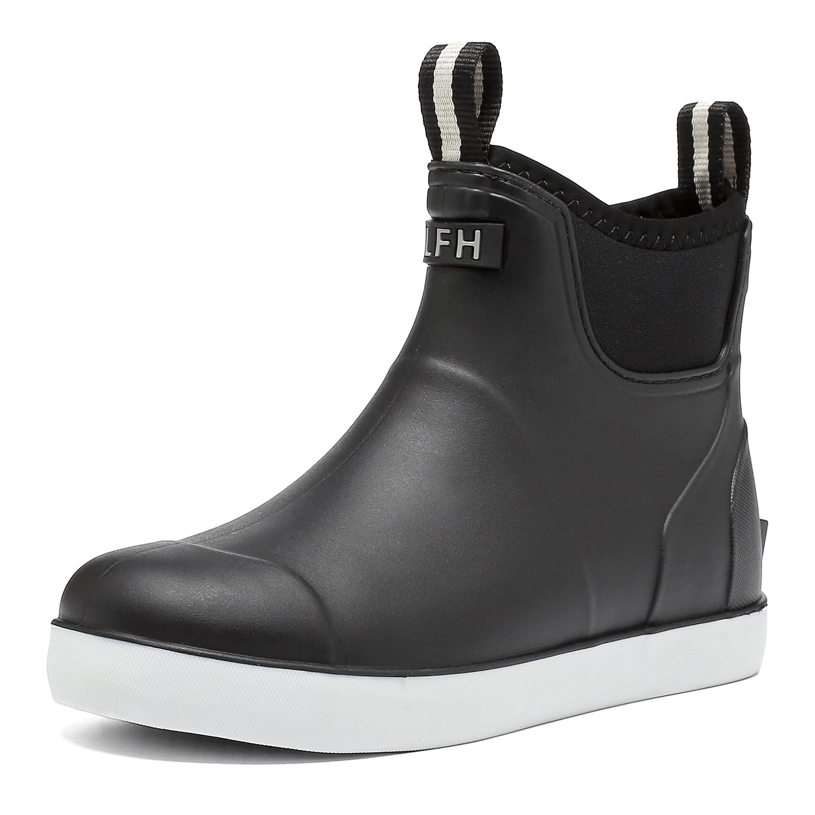 Foinledr Gummistiefel Damen Halbhoch, Wasserdicht Gefüttert Antirutsch Stiefel, Regenstiefel für Outdoor Gartenschuhe