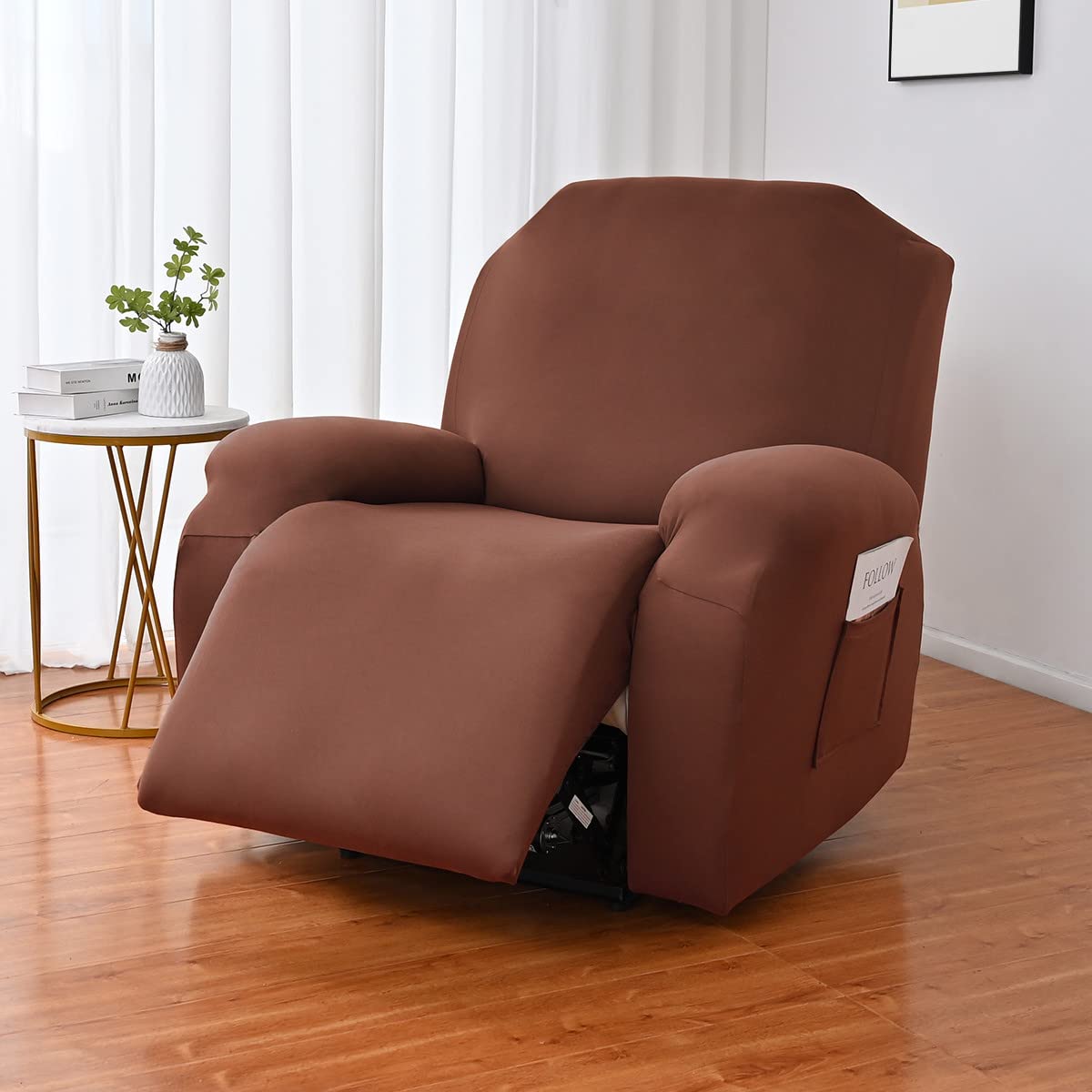 Copripoltrona Universale Per Poltrona Reclinabile - Elasticizzato Con Tasche, Lavabile | Colore Beige - Foto 4