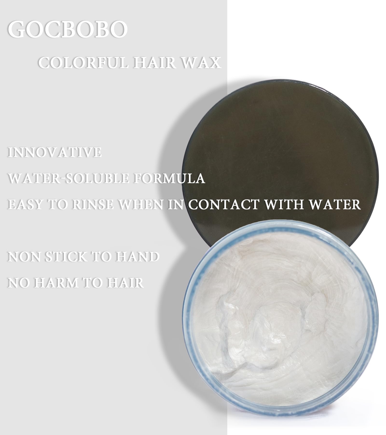 Tinte temporal para el cabello, lavable, blanco, lavado de pelo, para hombres y mujeres, para fiestas, cosplay, Halloween, 100 ml