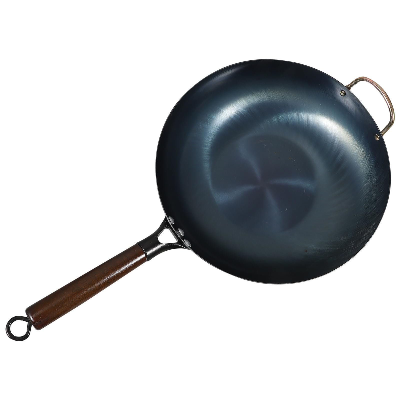 Wok Ferro Antiaderente Fondo Piatto, Padella Cucina Multiuso