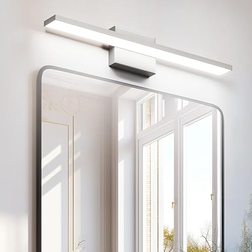 Miniatura 10 de Ralbay - Barra de luz LED de tocador de baño de 40 pulgadas, 30 W, acrílico, moderna, mate, negra, regulable de 5 temperaturas de color, accesorios