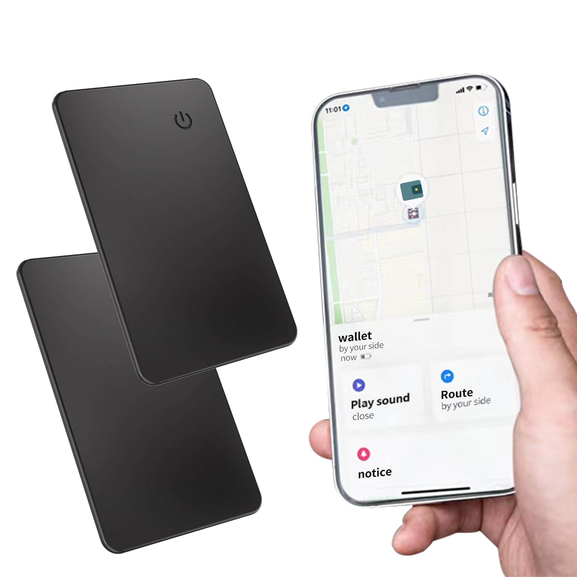 Wallet Finder Item Locator Card - [Apple MFi Certified] (iOS Only) SEVEN SWAN Bluetooth Tracker iPhone Find My Anti-Loss for Keys， Luggage Tags, Passports(2-Pack)-image-39