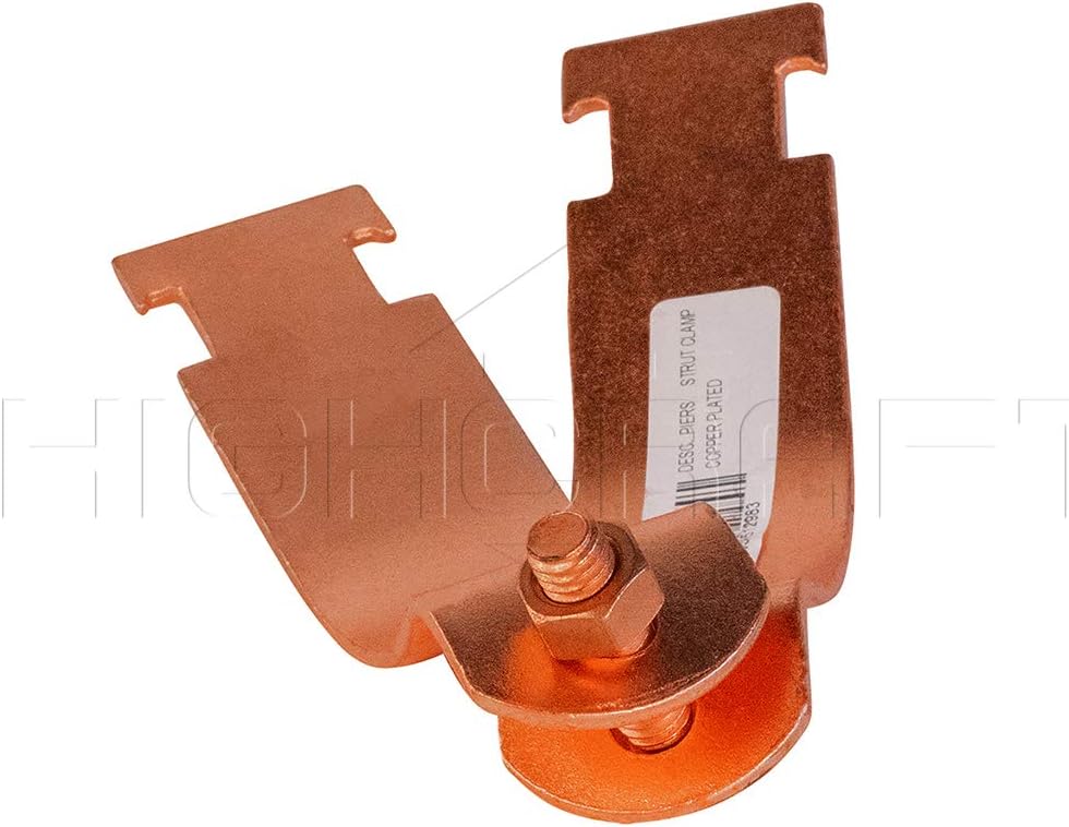 Highcraft DMTU-DQ112-10 Strut Clamp Copper Epoxy Coated Steel, for 1-1/2''. Pipe (PKG=10)