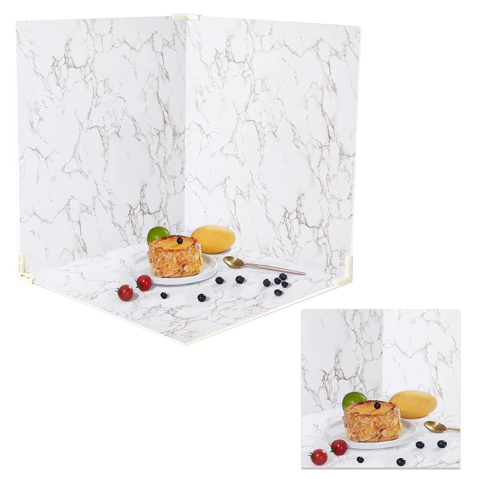Buy BEIYANG Food Photography Backdrops 24x24 inch Marble Photo Backdrop