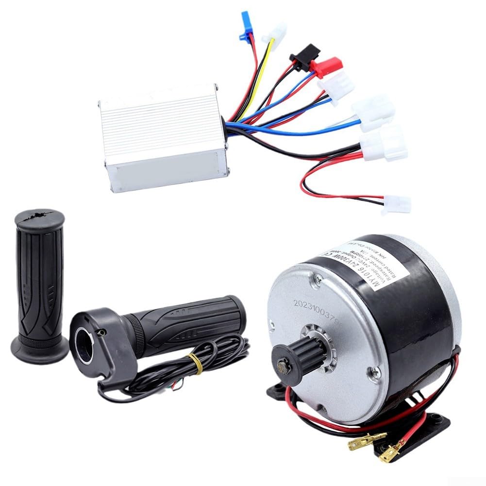 Kit de motor de velocidad de bicicleta, kit de conversión de scooter eléctrico de 24 V 250 W con agarre de goma suave para bicicletas, scooters, triciclos (controlador de 24 V 250 W)