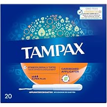 Tampax Super Plus Tampons Applicator Box - Pack of 20