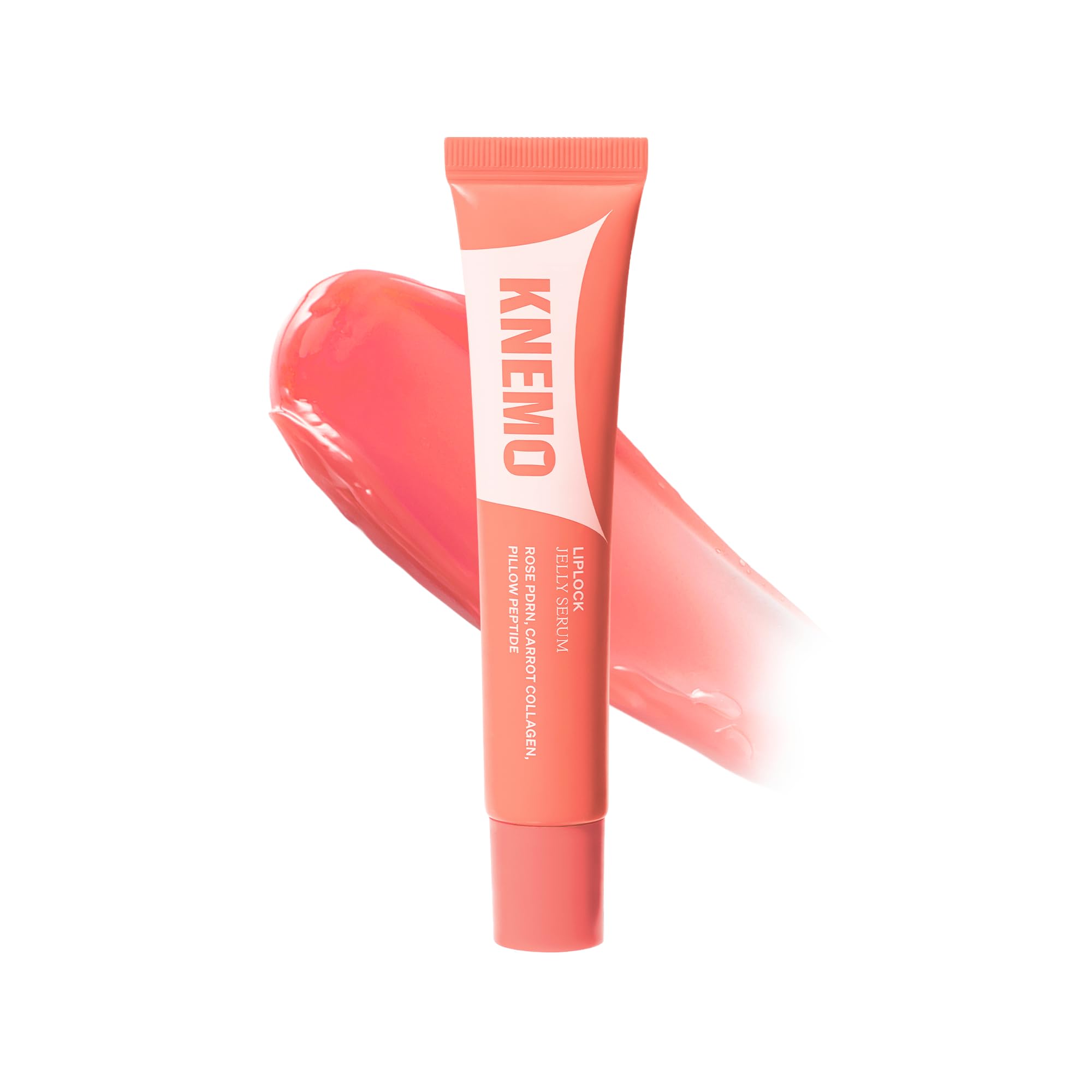 LipLock Jelly Serum for Dry Lips, Long-Lasting, Hydrating, Plumping, Glossy Mask with Rose PDRN, Carrot Collagen, Pillow Peptide, Moisturizing Tinted Lip Balm. (Peach Muse)