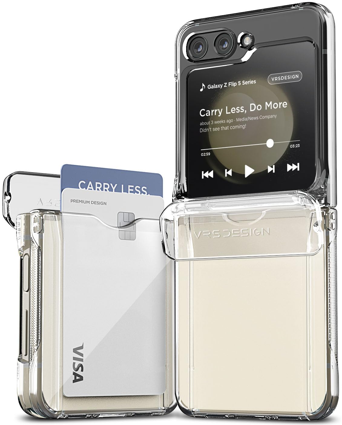 Amazon.co.jp: 【VRS】 Galaxy Z Flip5 対応 ケース カード 収納/耐