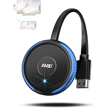 AIMIBO 4K Wireless Display Adapter 5G - Truly Plug & Play HDMI Wireless Dongle, Casting Video from Android iOS Windows MacOS Tablet Laptop to TV Monitor Projector, Support Airplay DLNA Miracast Blue