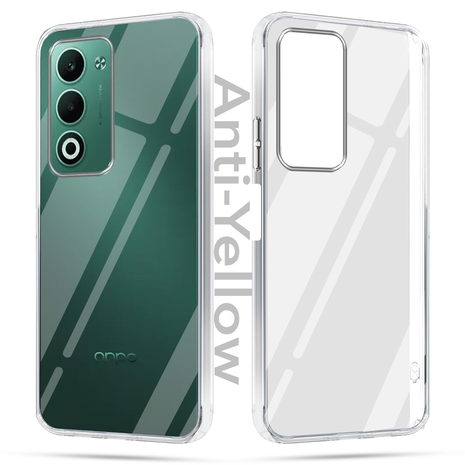 Jkobi Lifetime Anti-Yellow Clear Back Cover Case for Oppo A5 5G