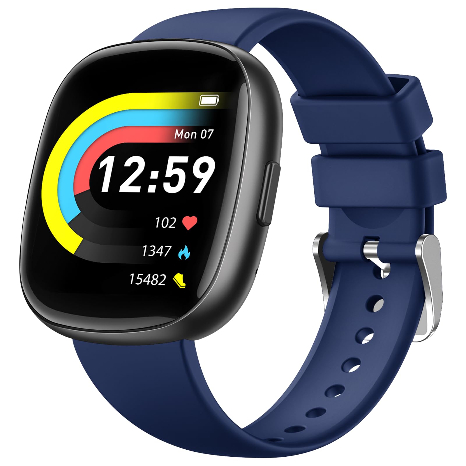 Smartwatch Men Women with Phone Function, Sports & Nylon & Silicone Replacement Straps: Fitness Watch 5ATM Waterproof & 120+ Sports Modes for Android iOS Watch with Heart Rate Monitor SpO2 Sleep