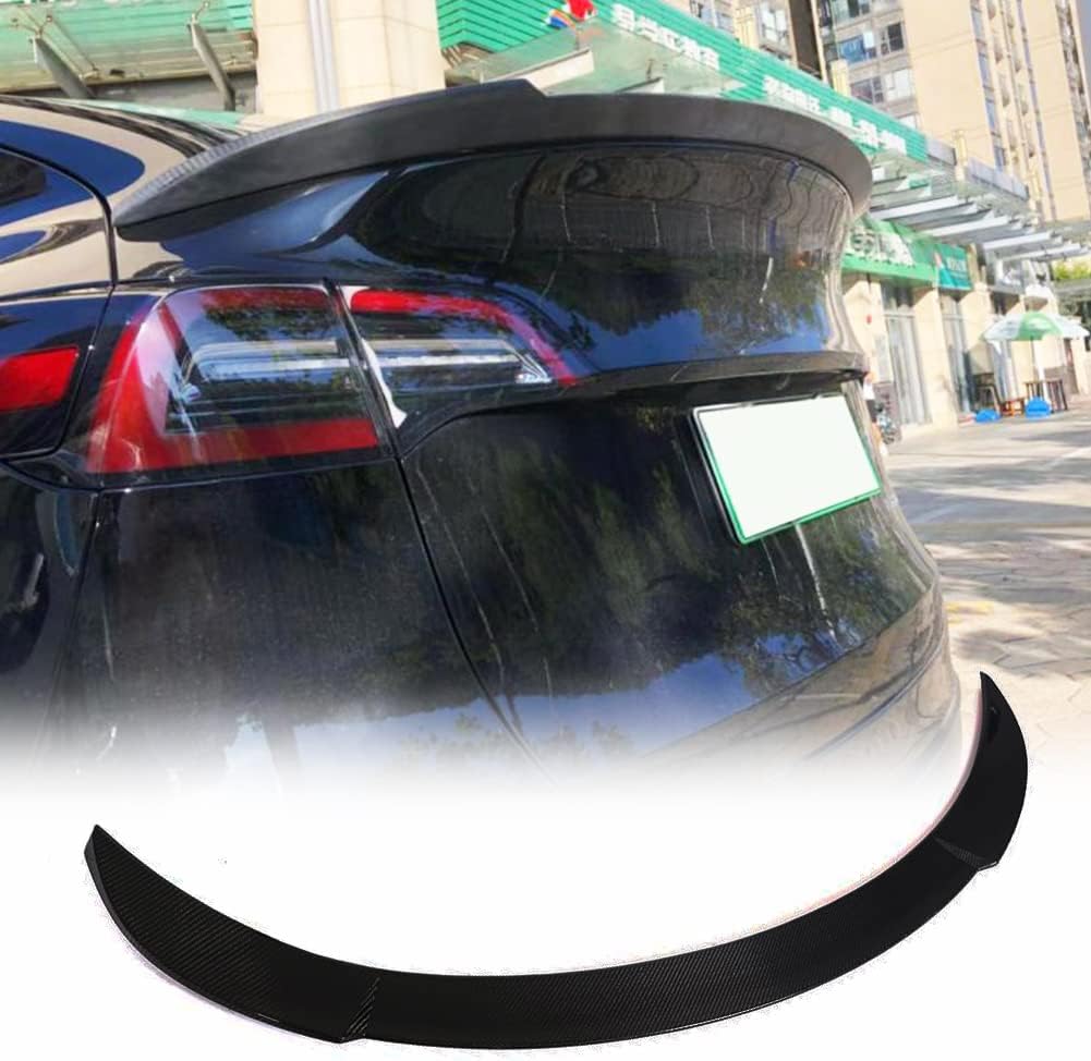 Real Matt Carbon Fiber Rear Trunk Spoiler for Tesla Model Y Sport Utility 4-Door 2019-2022 Rear Wing Spoiler High Kick Spoiler Body Kits Factory Outlet