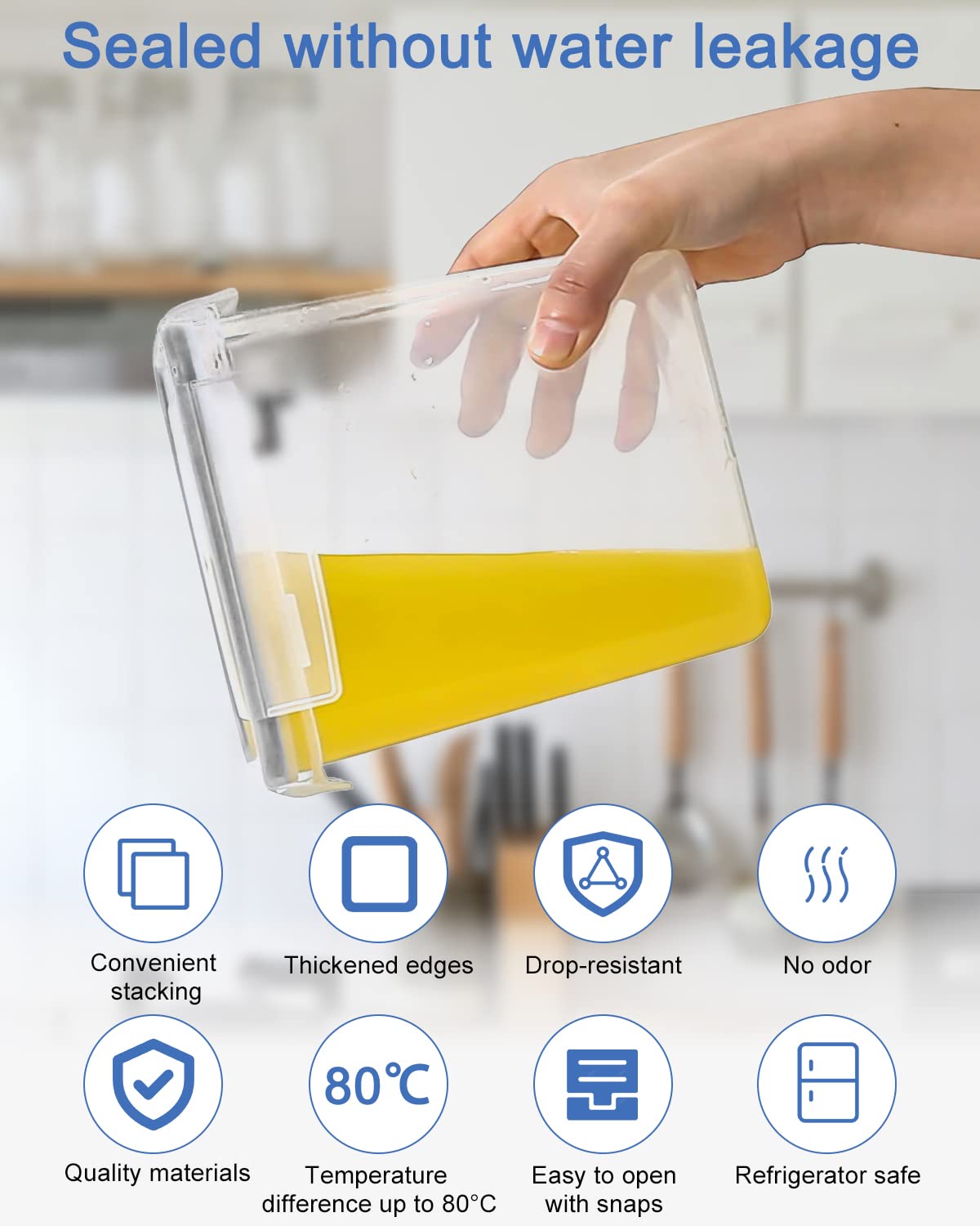 Goaihe Boite De Rangeent Cuisine Lot De 8, Bocaux Heretiques