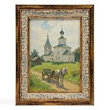 Textura ornamentada artesanal: diseñado con tallas doradas de estilo artesanal y un acabado de tono retro, este marco antiguo muestra una textura más fuerte y detalles en capas que productos similares. Una fusión perfecta de arte clásico y elegancia vintage.