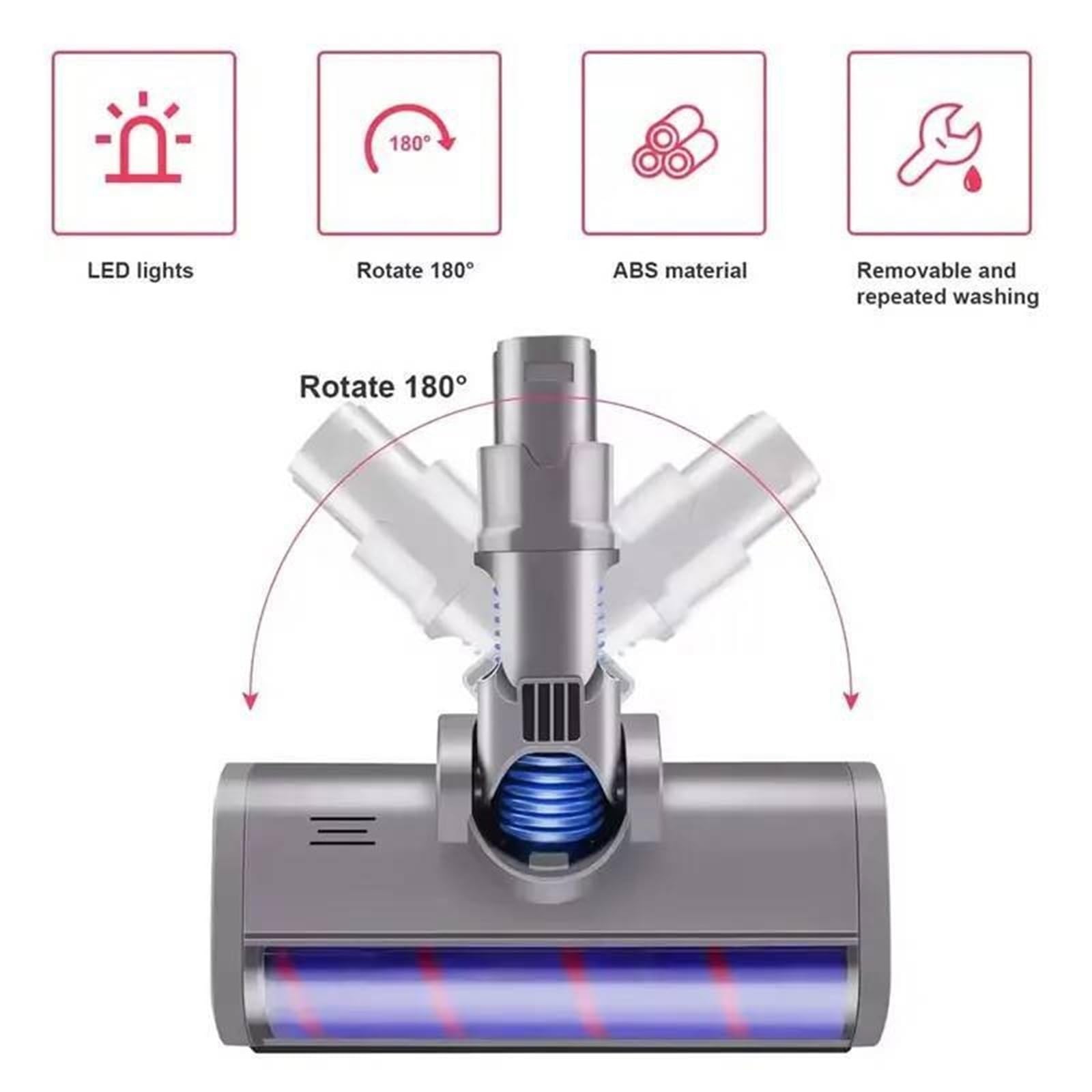 Cepillo de aspiradora, accesorios de suelo con cabezal de rodillo barredor suave, Compatible con Dyson V6 DC58 DC59 DC61 DC62