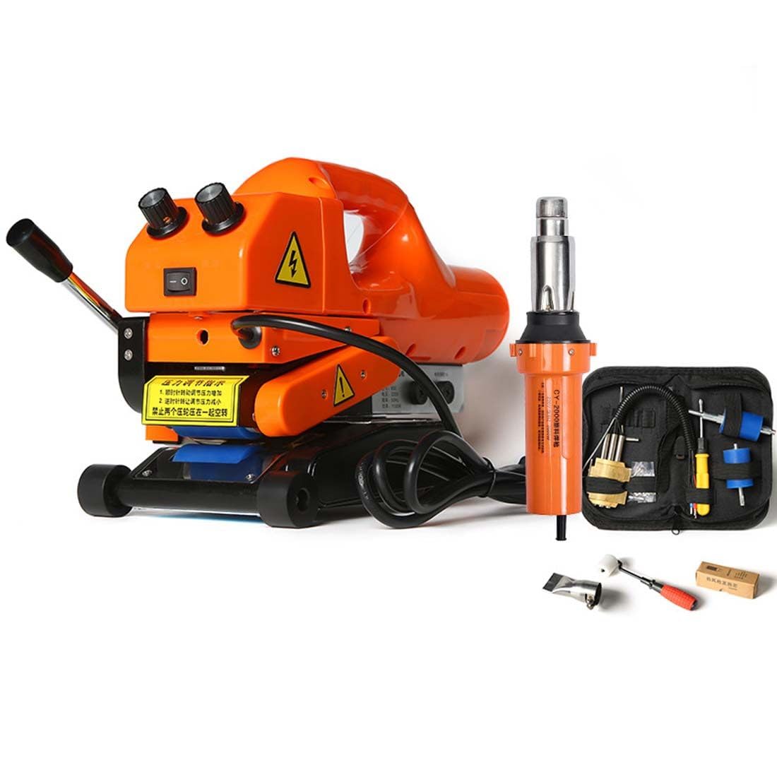 Zgrzewarka klinowa na gorąco do geomembrany, spawarka PCW 1100 W z zakładką 10 cm/15 cm/20 cm do wykładziny HDPE, idealna do spawania tworzyw sztucznych