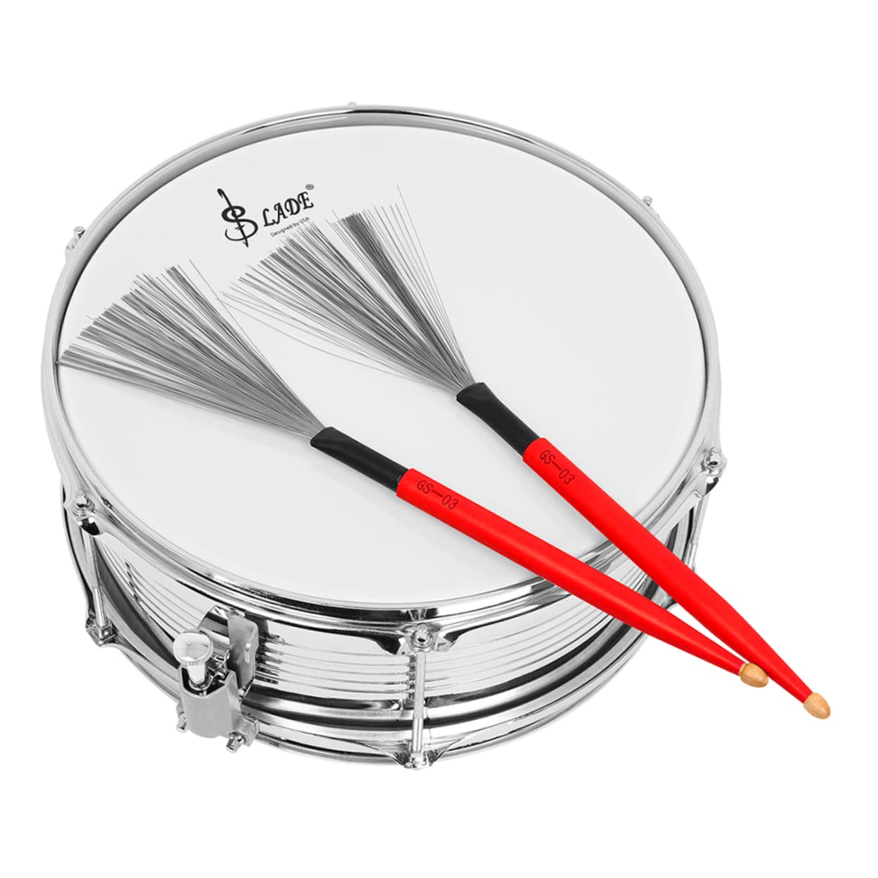 TOYANDONA 2pares Cepillos De De Madera Duraderos Mango Accesorios Para Instrumentos De Percusión Para Práctica y Bandas Juveniles