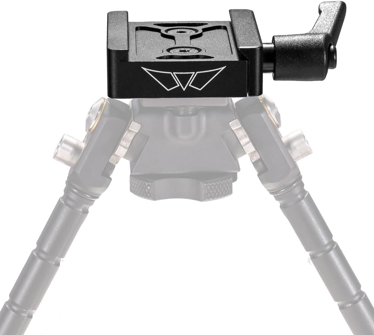 WARNE 7955M ARCA Rail Adapter, Atlas®, Toolless, Aluminum, Fits Atlas Bipods, Black