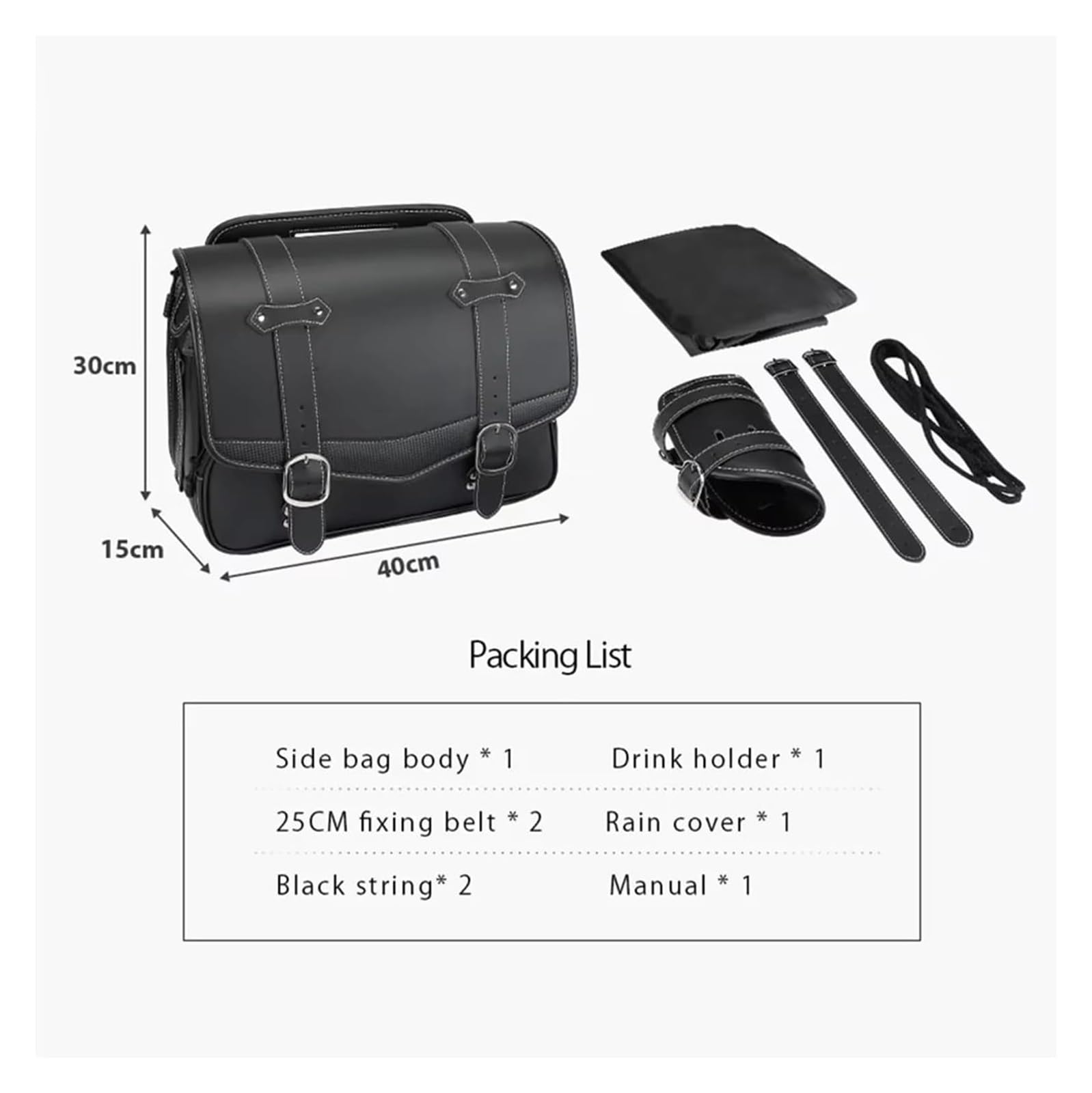 Moto Paraurti Borsa per Rebel 500 per CMX500 per 1100 250 300 per DCT Borsa Laterale per Moto da Sella 15L PU Impermeabile per Bagagli