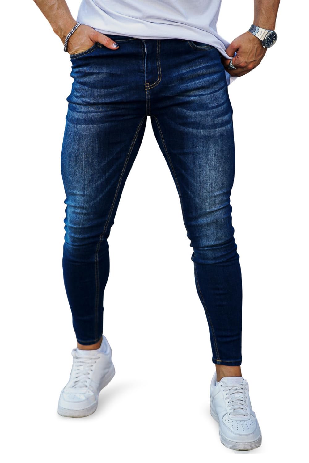 Jeans Pants for Men Skinny Stretch Jeans Men Slim Fit Denim
