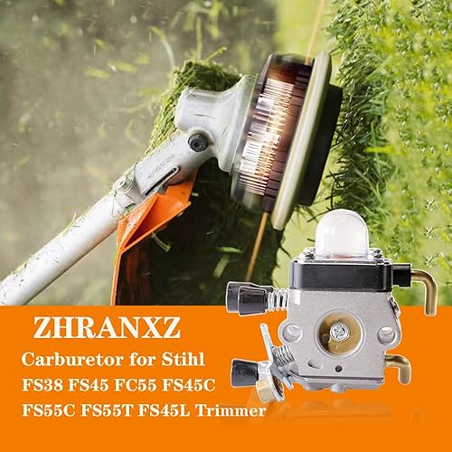 Miniatura 2 de Carburador FS45 FS38 para Stihl FS46 HL45 FS45C FS46C FS55 FS55C FS55RC KM55 KM55R Kit de reparación de malezas