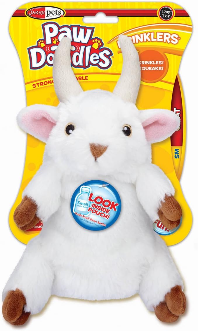 Pet Supplies Pet Squeak Toys Pawdoodles Krinklers Dog Toy, Goat
