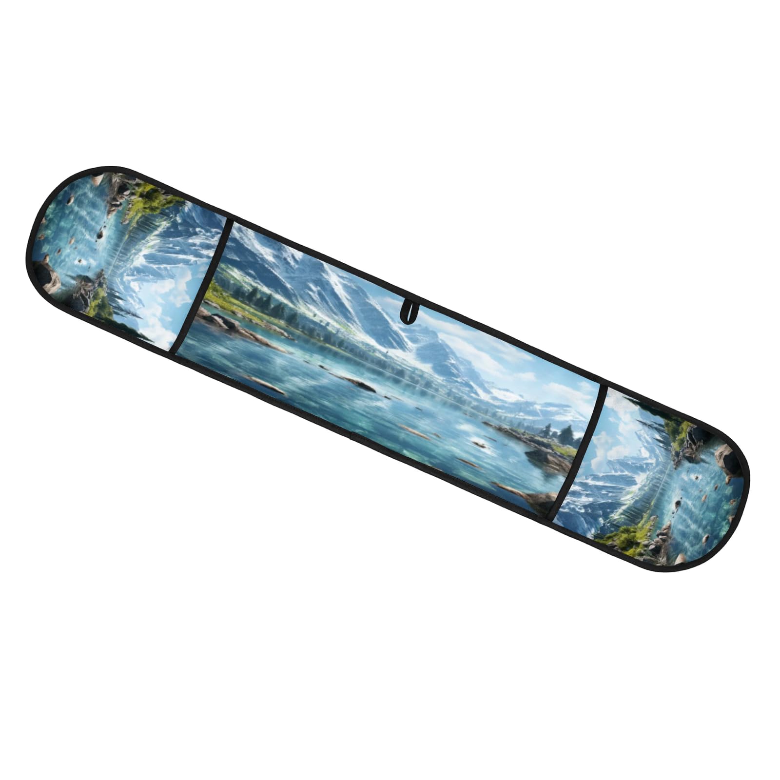 Landscape Mountains Trees Lakes Double Mitt Oven Glove Heat Resistant Microwave Glove Extra Long Potholder Kitchen Oven Mittsfor Cooking Baking and Serving