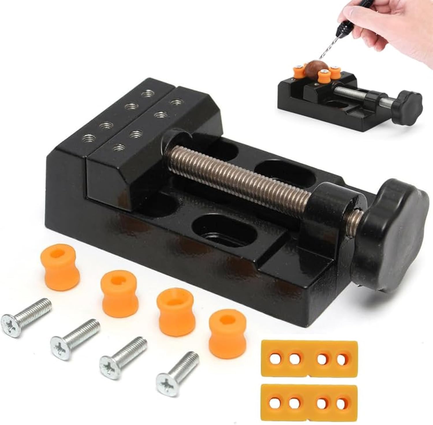 Mini Bench Clamp, Small Flat Clamp Jewelry Carving Tool Mini Vise Drill Press Table Vise for Watch Repairing Sculpture Craft Jewelry DIY Carving