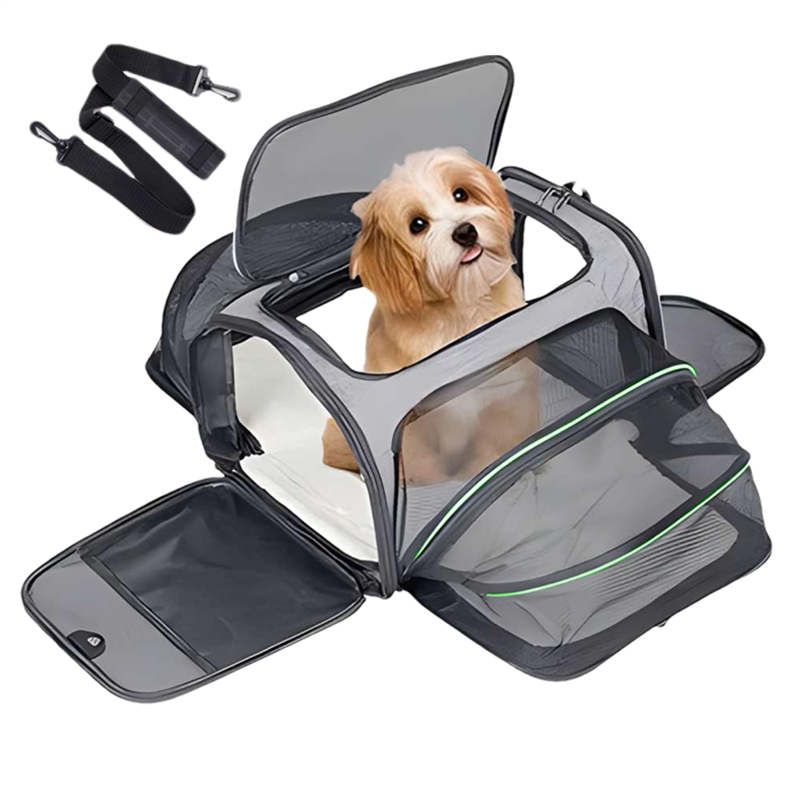Borsa per il trasporto per gatti, in rete, pieghevole, zaino per animali | domestici, borsa per cani di lunga durata, portatile, per camminare, , vita quotidiana, per attività all'aperto, viagg