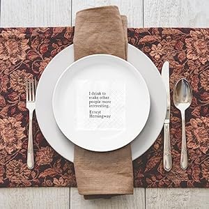 Joyiou Drinking Quotes Napkins, Dessert Napkins, Disposable Paper Beverage Napkins for Birthday Events Holidays Weddings Party Supplies Decorations Favors Gifts, 50-Pack 2-Ply, 4.5 x 4.5 in Joyiou Drinking Quotes Napkins Dessert Napkins Disposable Paper Beverage Napkins for Birthday Events Holidays Weddings Party Supplies Decorations Favors Gifts 50 Pack 2 Ply 45 x 45 in