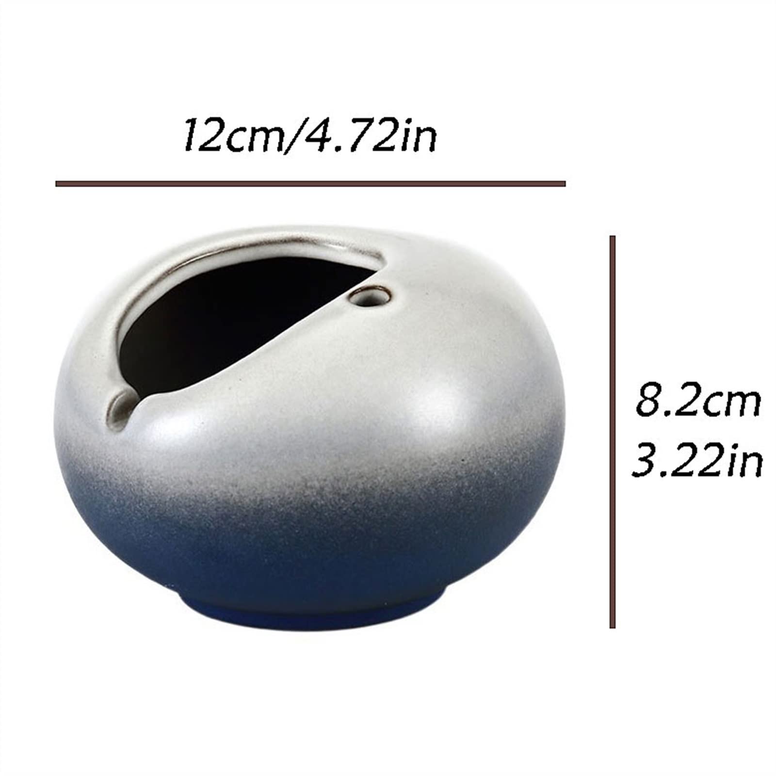 Popielniczka na prezent Kreatywna popielniczka ceramiczna do gospodarstwa domowego Popielniczka papierosów Wykwintne dekoracje wnętrz Popielniczka domowa (kolor: szary)