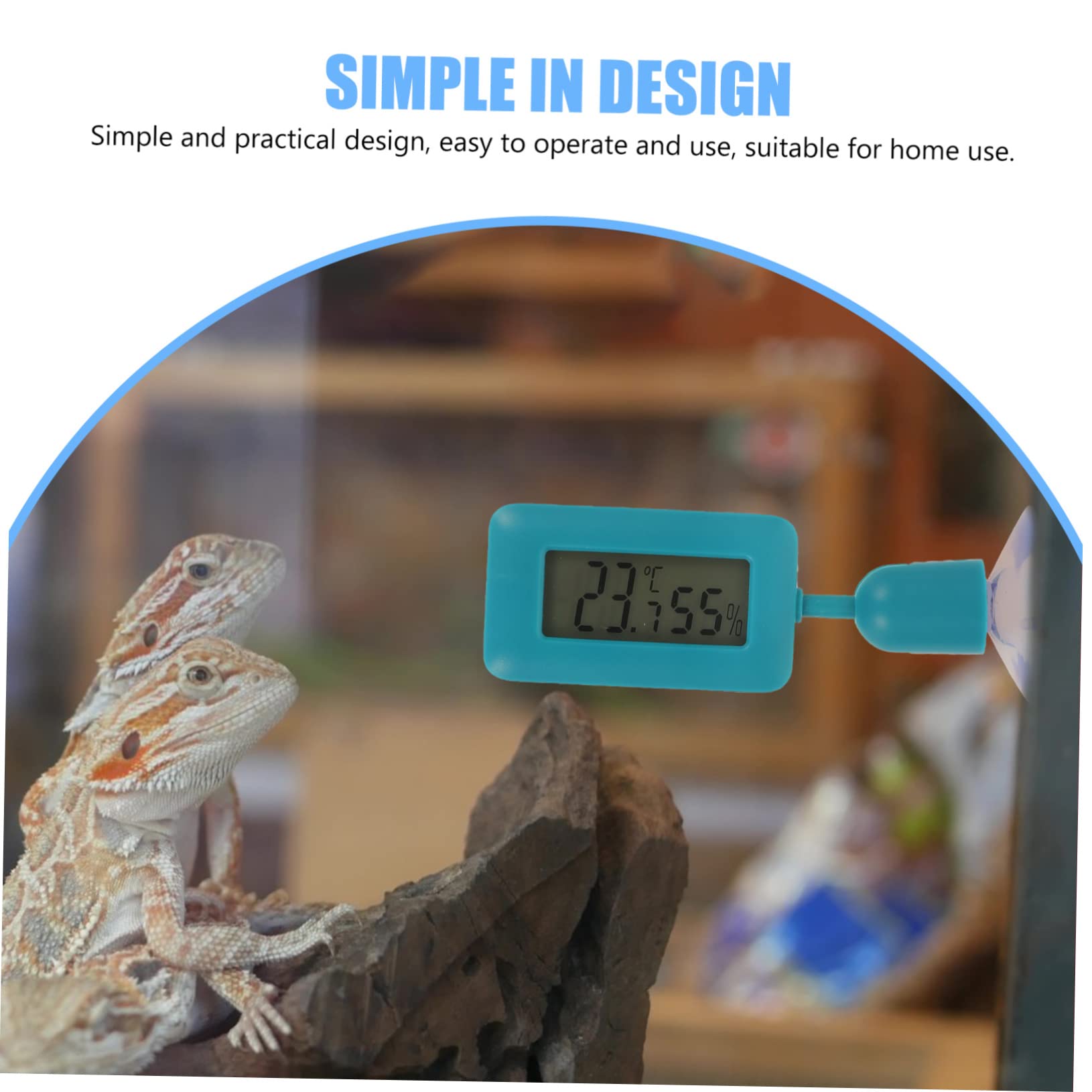 Yardwe 4stücke Digitales Reptil-thermometer Mit Rotationsdesign Und Saugnapf Für Terrarien Und Reptilienbecken Präzise Temperaturmessung Installieren Geeignet Für Zuhause