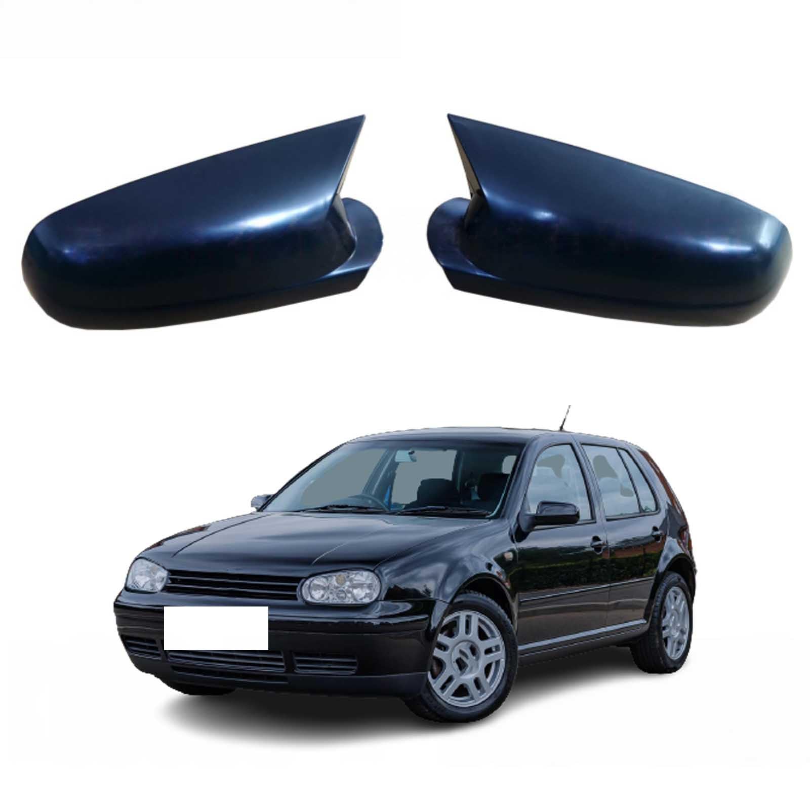 PAPEP Door Mirror Cover Caps for Volkswagen Golf 4 1998-2004 Glossy black, Left Right Side Wing Rearview Mirror Cover Lid 2 Pieces Exterior Styling Accessory