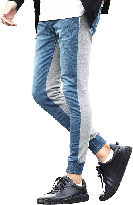 Amazon ジギーズショップ スウェットデニム ジョガーパンツ メンズ スウェットパンツ ストレッチ デニム 細身 スリム スウェット パンツ 通販