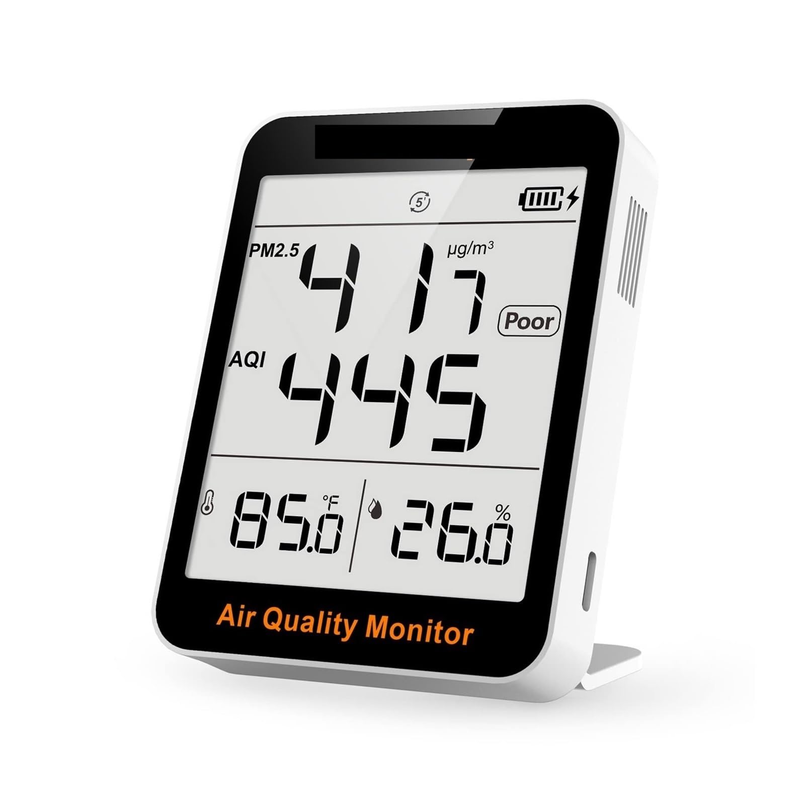 CVFRDD S1 Indoor Air Quality Monitor PM2.5 Temperature Humidity Detector For Home, Office Or School