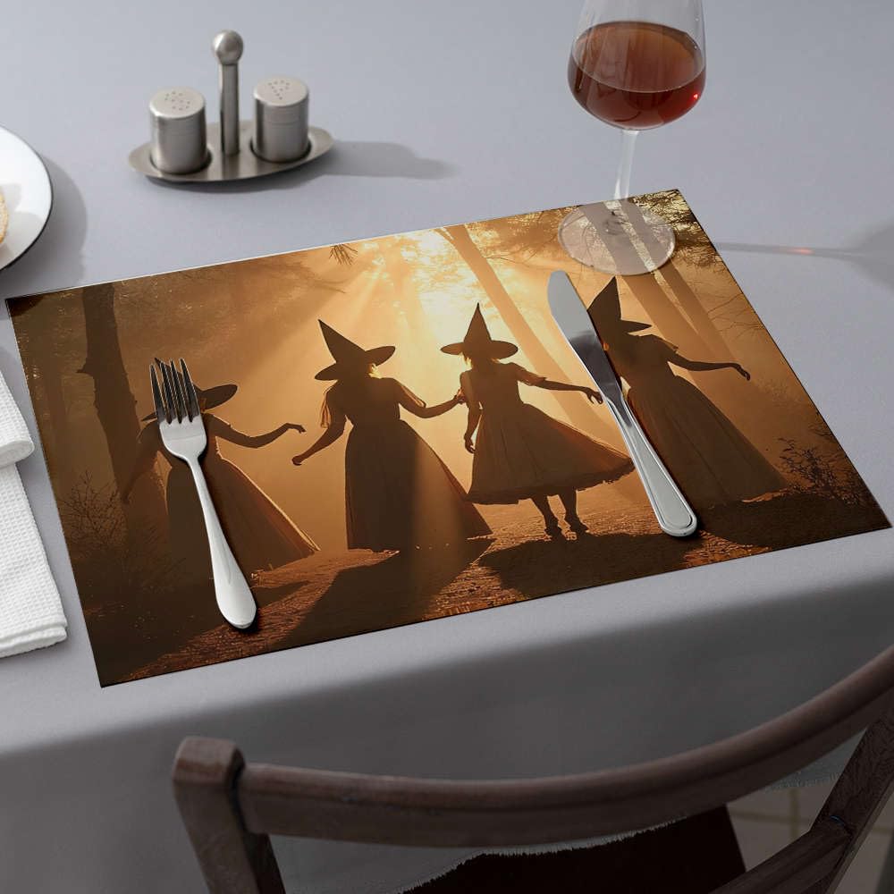 Assiettes décorative sorcières en set haute résistance pour protéger vos meubles