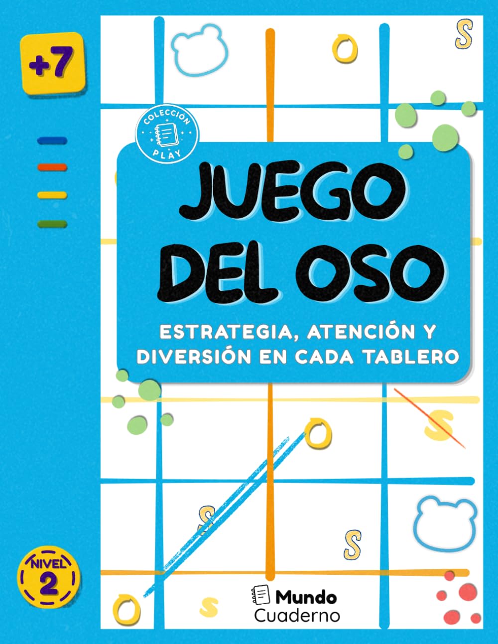 Juego del Oso — Nivel Medio: Pasatiempo de estrategia en papel y lápiz con tableros, retos y modo solitario. Juego sin pantallas para toda la familia a partir de 7 años. (Serie Juego del Oso)