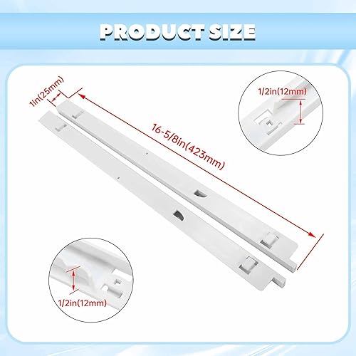 Miniatura 6 de HECASA Slide Draw - Juego de rieles de soporte de repuesto para 240530601 (izquierda) 240530701 (derecha) 917557 AP2116589 PS430916 917558 AP2116590