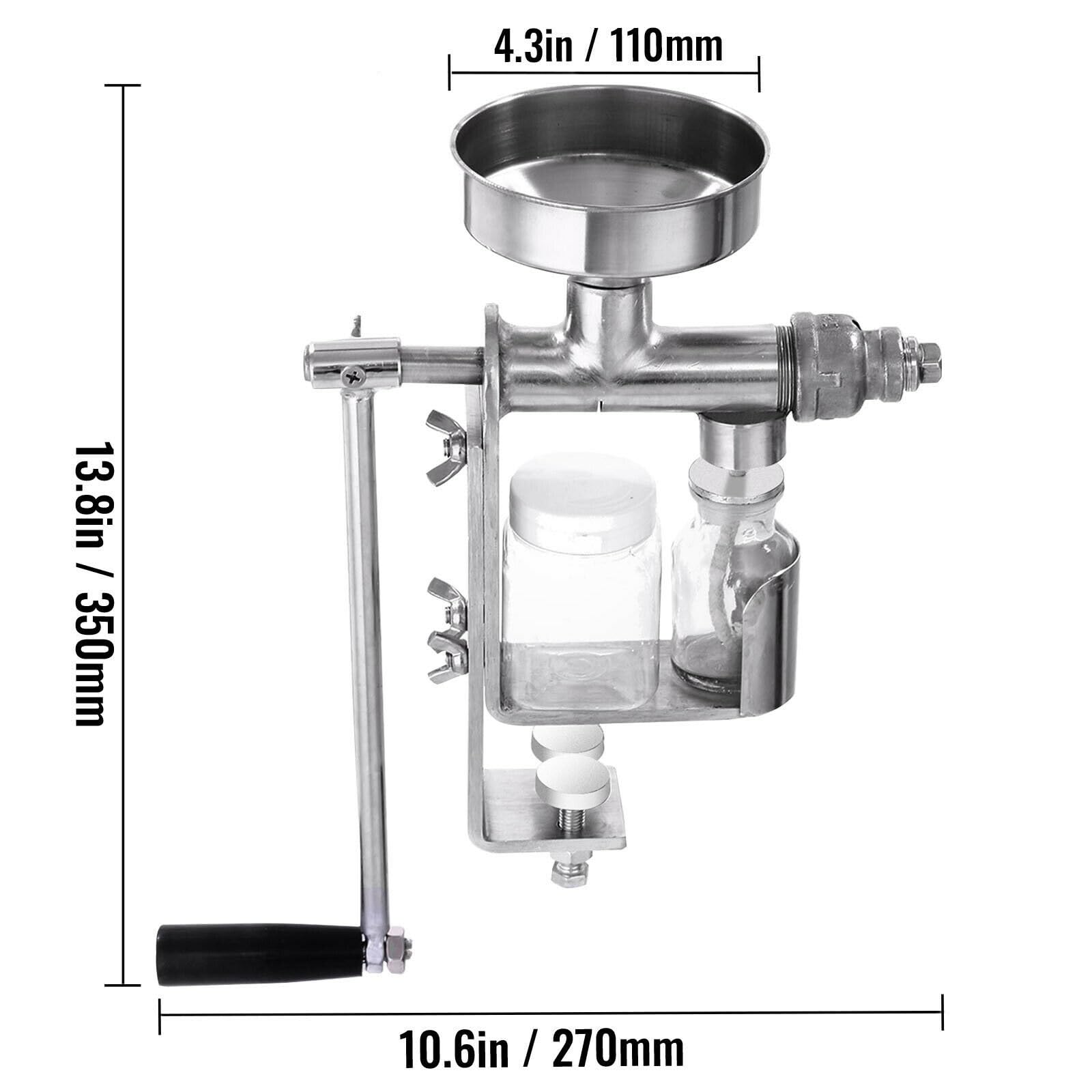 Presse à huile manuelle en acier inoxydable 304, for bricolage, extracteur d'huile d'arachide, de graines, de noix et d'huile froide domestique