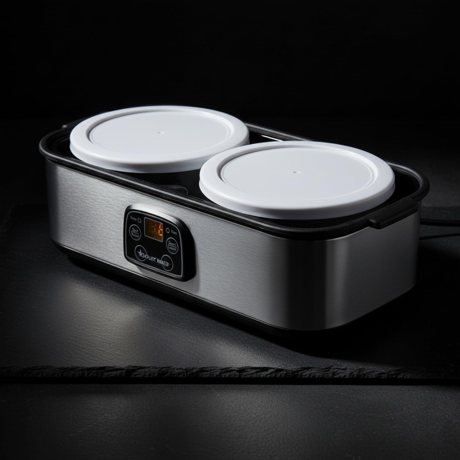 Yogurtera Eléctrica Yogurtera Máquina Fermentadora Aparato de Cocina Tarros de Vidrio Reutilizables Control Preciso de Panel Transparente LED Adecuada