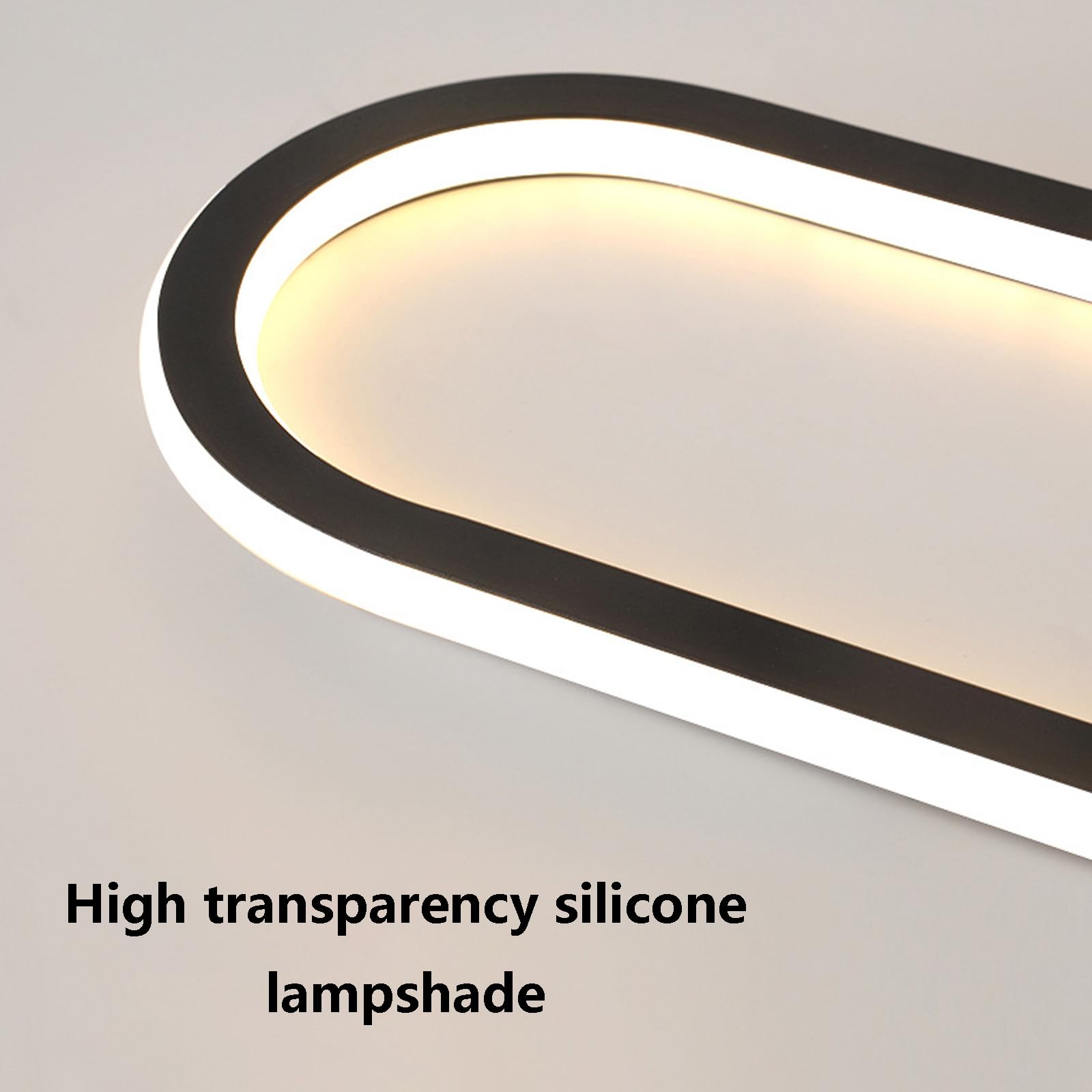 Plafon LED Techo Moderno Ovalada Decorativo Lámpara de Techo Planas Ultradelgadas Lámpara Techo Delgada Diseño Flush Mount para Dormitorio Cocina Balcón (Oro-Luz Neutra,80cm)