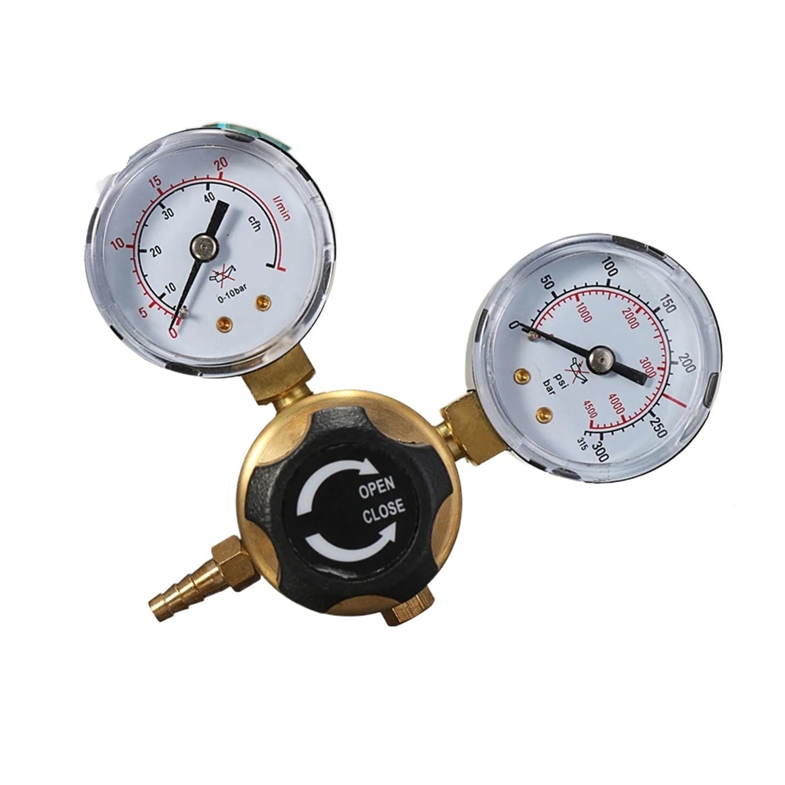 Regolatore di Pressione Pneumatica Regolatore di pressione, riduttore, Argon, CO2, bombola gas a doppio manometro, valvola controllo del flusso saldatura, filettatura W21.8 1/4