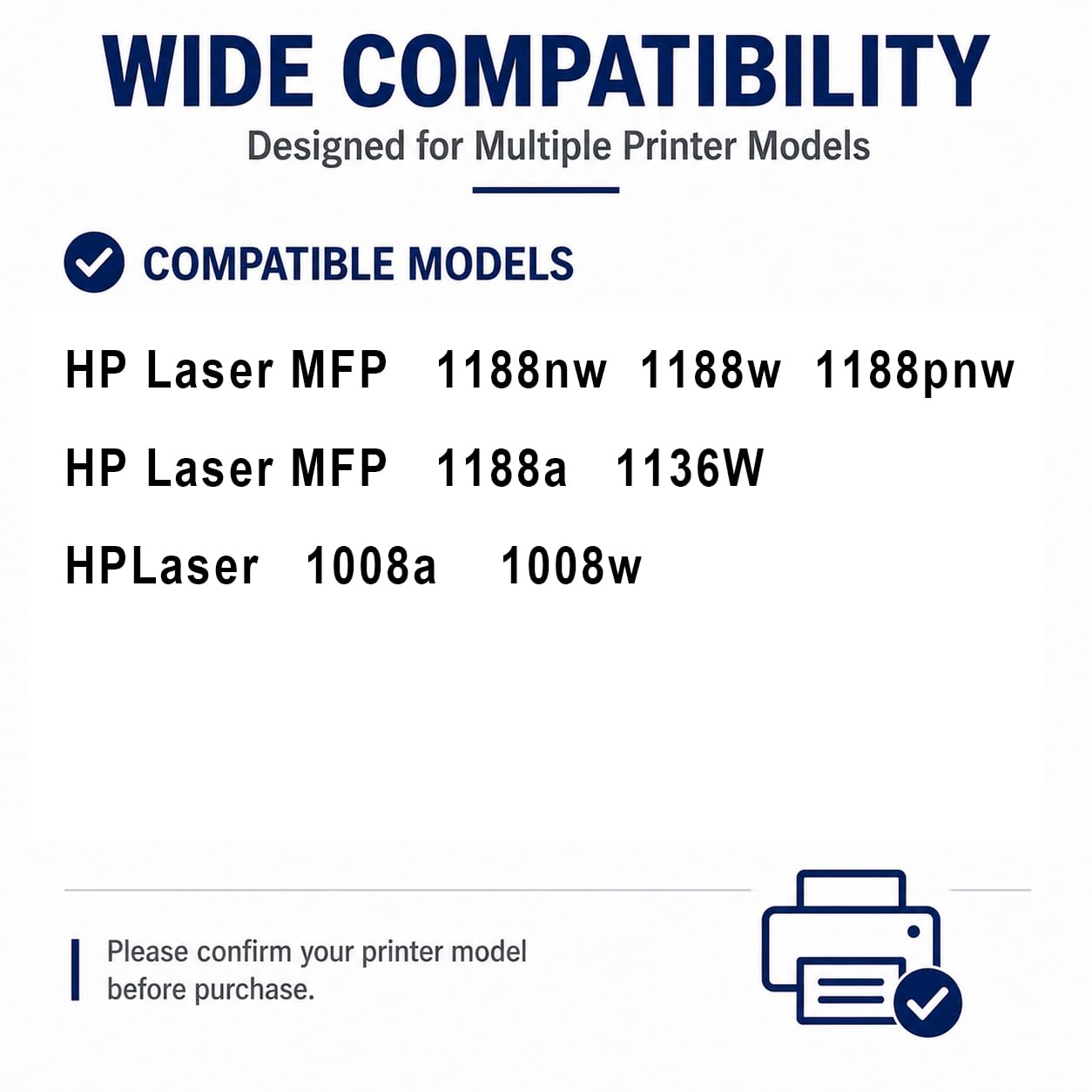 W1660A Remplacement de Cartouche de Toner Compatible à Haut rendement pour W1660A 166A avec la dernière Puce, Convient à l'imprimante Laser HP Laser MFP 1188nw 1188w 1188pnw, Noir