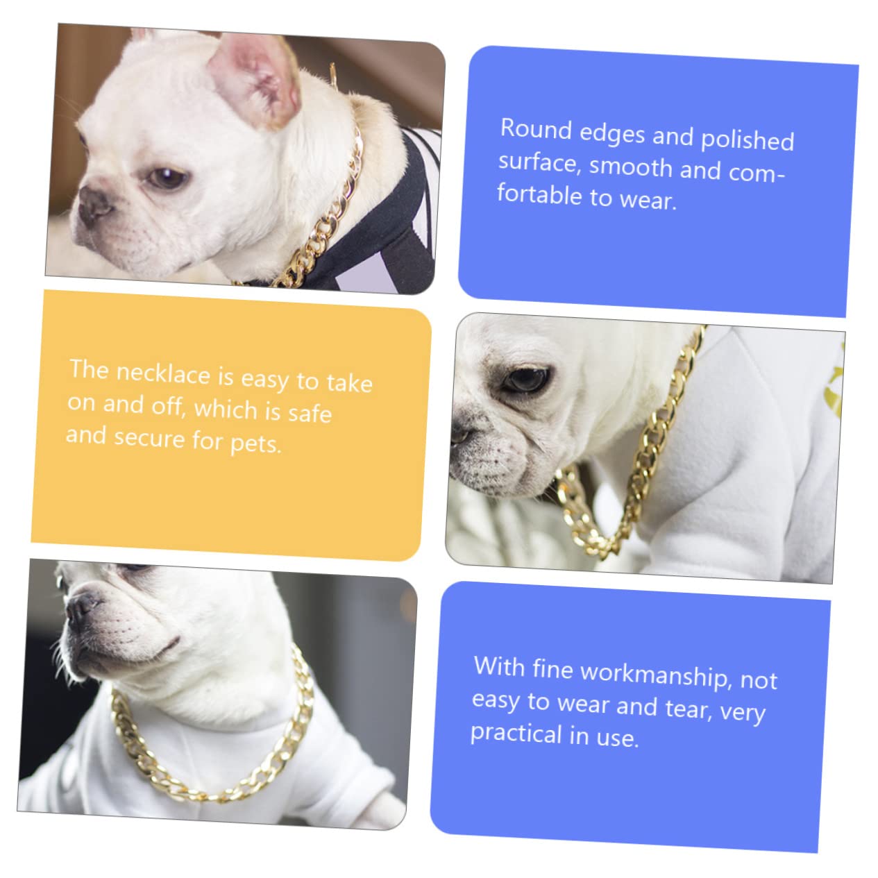 Levemolo Dog Necklace Pet Photo Prop Fashion Comfort for Little Pet's Party Look