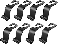 Vista 1 de Gancho para reposacabezas de asiento de automóvil, paquete de 8 ganchos para bolsas de vehículos, gancho para asiento trasero y reposacabezas