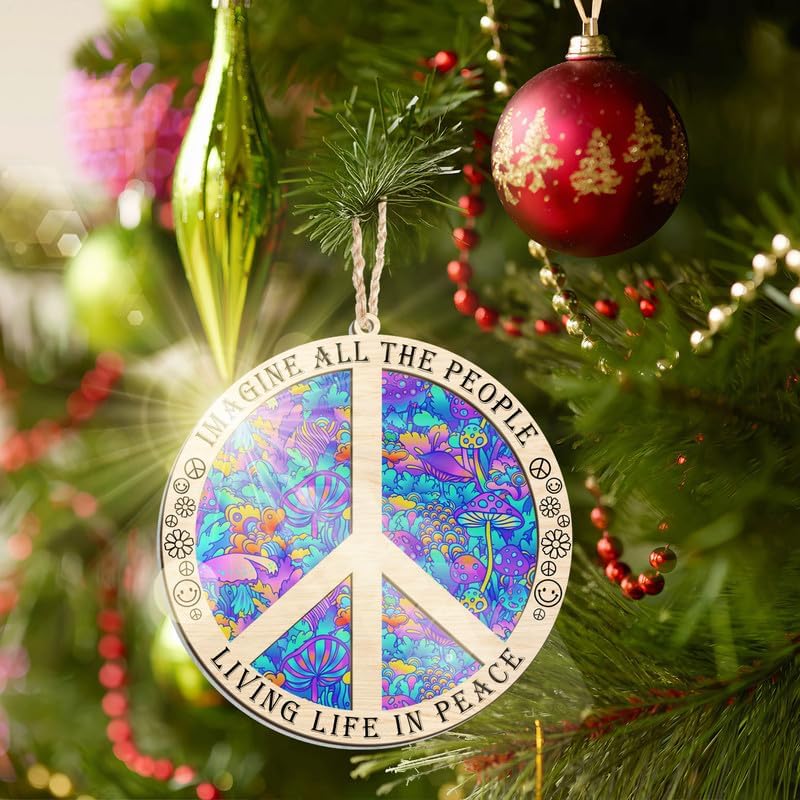 Miniatura 5 de Regalos de Navidad hippie para mujeres y hombres, adornos de Navidad de atrapasoles 2025, adornos hippie bohemios, regalos para amigos, familia,