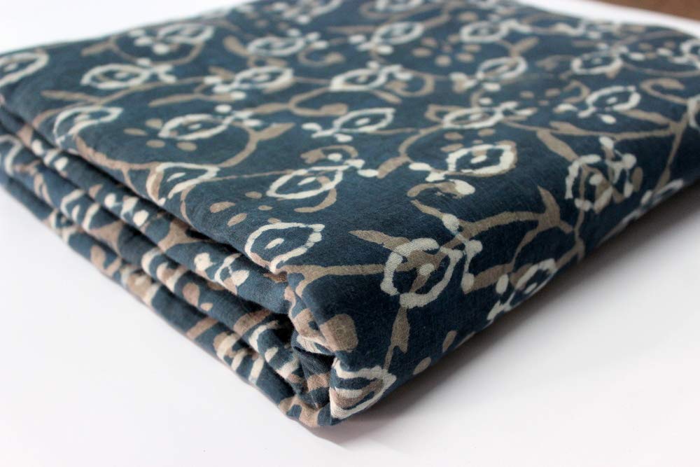 Tkanina bawełniana z nadrukiem blokowym, ręcznie drukowana, indyjska tkanina, miękka tkanina bawełniana firmy The Yard, Jaipuri Kurti Print materiał na szale, letnią sukienkę (10
